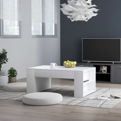 vidaXL Couchtisch Weiß 100x60x42 cm Holzwerkstoff