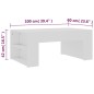 vidaXL Couchtisch Weiß 100x60x42 cm Holzwerkstoff vidaXL Couchtisch Weiß 100x60x42 cm Holzwerkstoff
