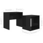 vidaXL Couchtisch-Set Hochglanz-Schwarz 48x30x45 cm Holzwerkstoff vidaXL Couchtisch-Set Hochglanz-Schwarz 48x30x45 cm Holzwerkstoff