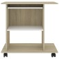 vidaXL Schreibtisch Weiß und Sonoma-Eiche 80x50x75 cm Holzwerkstoff vidaXL Schreibtisch Weiß und Sonoma-Eiche 80x50x75 cm Holzwerkstoff