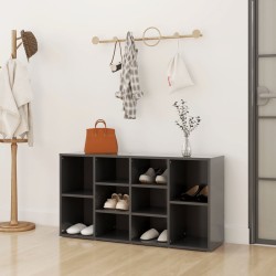 vidaXL Schuhbank Grau 103x30x54,5 cm Holzwerkstoff