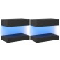 vidaXL TV-Schränke LED-Leuchten 2 Stk. Grau 60x35 cm vidaXL TV-Schränke LED-Leuchten 2 Stk. Grau 60x35 cm