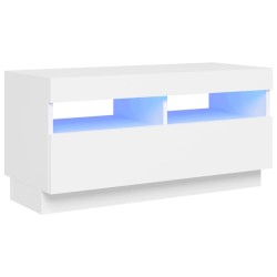 vidaXL TV-Schrank mit LED-Leuchten Weiß 80x35x40 cm