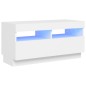 vidaXL TV-Schrank mit LED-Leuchten Weiß 80x35x40 cm vidaXL TV-Schrank mit LED-Leuchten Weiß 80x35x40 cm