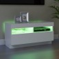 vidaXL TV-Schrank mit LED-Leuchten Weiß 80x35x40 cm vidaXL TV-Schrank mit LED-Leuchten Weiß 80x35x40 cm