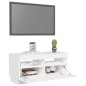 vidaXL TV-Schrank mit LED-Leuchten Weiß 80x35x40 cm vidaXL TV-Schrank mit LED-Leuchten Weiß 80x35x40 cm