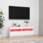 vidaXL TV-Schrank mit LED-Leuchten Weiß 100x35x40 cm vidaXL TV-Schrank mit LED-Leuchten Weiß 100x35x40 cm
