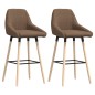 Barhocker 2 Stk. Taupe Stoff Barhocker 2 Stk. Taupe Stoff