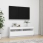 vidaXL TV-Schrank mit LED-Leuchten Weiß 100x35x40 cm vidaXL TV-Schrank mit LED-Leuchten Weiß 100x35x40 cm