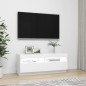 vidaXL TV-Schrank mit LED-Leuchten Weiß 100x35x40 cm vidaXL TV-Schrank mit LED-Leuchten Weiß 100x35x40 cm