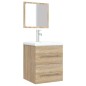vidaXL Badschrank mit Spiegel Sonoma-Eiche 41x38,5x48 cm vidaXL Badschrank mit Spiegel Sonoma-Eiche 41x38,5x48 cm