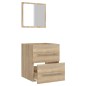 vidaXL Badschrank mit Spiegel Sonoma-Eiche 41x38,5x48 cm vidaXL Badschrank mit Spiegel Sonoma-Eiche 41x38,5x48 cm