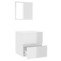 vidaXL Badschrank mit Spiegel Hochglanz-Weiß Holzwerkstoff vidaXL Badschrank mit Spiegel Hochglanz-Weiß Holzwerkstoff