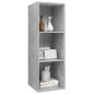 vidaXL TV-Wandschrank Betongrau 37x37x107 cm Holzwerkstoff vidaXL TV-Wandschrank Betongrau 37x37x107 cm Holzwerkstoff