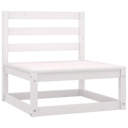 vidaXL Garten-Mittelsofas 3 Stk. Weiß Kiefer Massivholz 