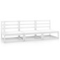 vidaXL 3-tlg. Garten-Lounge-Set Weiß Kiefer Massivholz vidaXL 3-tlg. Garten-Lounge-Set Weiß Kiefer Massivholz
