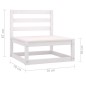vidaXL 3-tlg. Garten-Lounge-Set Weiß Kiefer Massivholz vidaXL 3-tlg. Garten-Lounge-Set Weiß Kiefer Massivholz