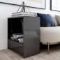 vidaXL Beistelltisch Hochglanz-Grau 50x26x50 cm Holzwerkstoff vidaXL Beistelltisch Hochglanz-Grau 50x26x50 cm Holzwerkstoff