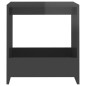 vidaXL Beistelltisch Hochglanz-Grau 50x26x50 cm Holzwerkstoff vidaXL Beistelltisch Hochglanz-Grau 50x26x50 cm Holzwerkstoff