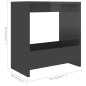 vidaXL Beistelltisch Hochglanz-Grau 50x26x50 cm Holzwerkstoff vidaXL Beistelltisch Hochglanz-Grau 50x26x50 cm Holzwerkstoff