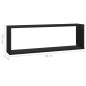 vidaXL Würfelregale 2 Stk. Schwarz 80x15x26,5 cm Holzwerkstoff vidaXL Würfelregale 2 Stk. Schwarz 80x15x26,5 cm Holzwerkstoff