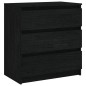 vidaXL Nachttisch Schwarz 60x36x64 cm Kiefer Massivholz vidaXL Nachttisch Schwarz 60x36x64 cm Kiefer Massivholz