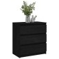 vidaXL Nachttisch Schwarz 60x36x64 cm Kiefer Massivholz vidaXL Nachttisch Schwarz 60x36x64 cm Kiefer Massivholz