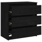 vidaXL Nachttisch Schwarz 60x36x64 cm Kiefer Massivholz vidaXL Nachttisch Schwarz 60x36x64 cm Kiefer Massivholz