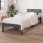 vidaXL Massivholzbett Grau 75x190 cm vidaXL Massivholzbett Grau 75x190 cm