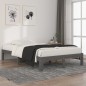 vidaXL Massivholzbett Grau Kiefer 120x200 cm vidaXL Massivholzbett Grau Kiefer 120x200 cm