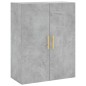 Highboard Betongrau 69,5x34x180 cm Holzwerkstoff Highboard Betongrau 69,5x34x180 cm Holzwerkstoff
