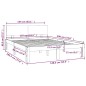 vidaXL Massivholzbett Honigbraun 135x190 cm vidaXL Massivholzbett Honigbraun 135x190 cm