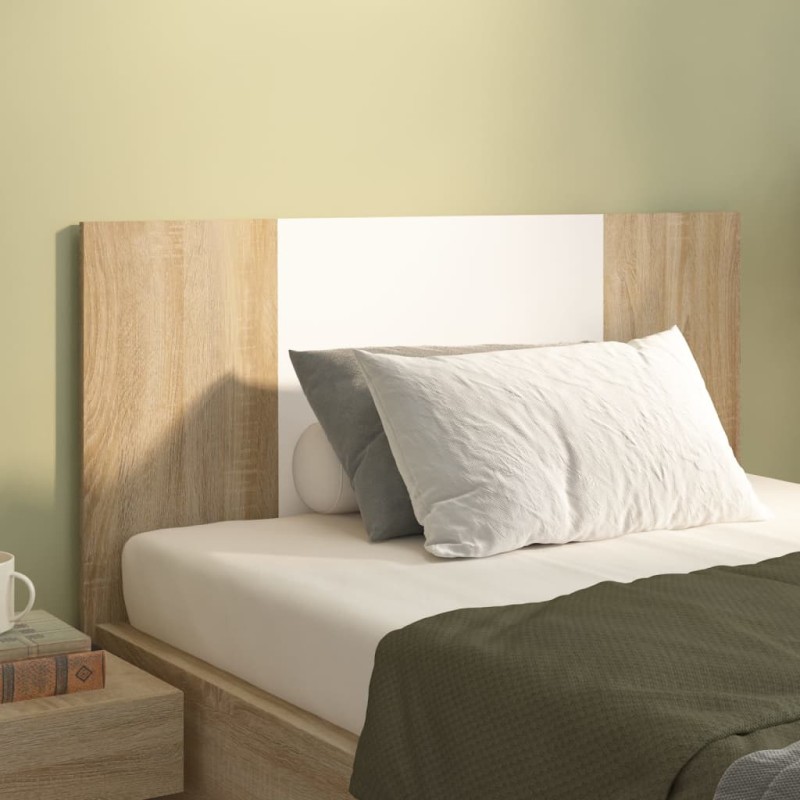 vidaXL Kopfteil Weiß und Sonoma-Eiche 120x1,5x80 cm Holzwerkstoff vidaXL Kopfteil Weiß und Sonoma-Eiche 120x1,5x80 cm Holzwerkstoff