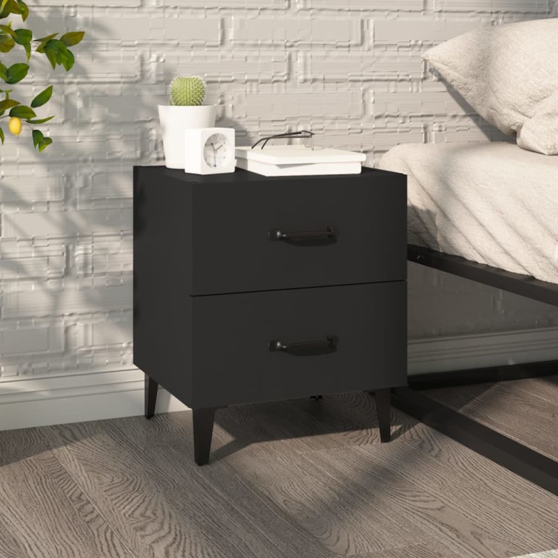 vidaXL Nachttisch Schwarz 40x35x47,5 cm vidaXL Nachttisch Schwarz 40x35x47,5 cm