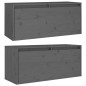 vidaXL Wandschränke 2 Stk. Grau 80x30x35 cm Massivholz Kiefer vidaXL Wandschränke 2 Stk. Grau 80x30x35 cm Massivholz Kiefer
