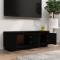 vidaXL TV-Schrank Schwarz 110x34x40 cm Massivholz Kiefer vidaXL TV-Schrank Schwarz 110x34x40 cm Massivholz Kiefer