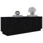 vidaXL TV-Schrank Schwarz 110x34x40 cm Massivholz Kiefer vidaXL TV-Schrank Schwarz 110x34x40 cm Massivholz Kiefer