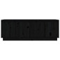 vidaXL TV-Schrank Schwarz 110x34x40 cm Massivholz Kiefer vidaXL TV-Schrank Schwarz 110x34x40 cm Massivholz Kiefer