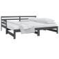 vidaXL Tagesbett Ausziehbar Grau 2x(80x200) cm Massivholz Kiefer vidaXL Tagesbett Ausziehbar Grau 2x(80x200) cm Massivholz Kiefer