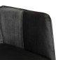 Schaukelstuhl mit Hocker Schwarz Echtleder und Canvas Schaukelstuhl mit Hocker Schwarz Echtleder und Canvas