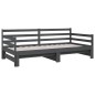 vidaXL Tagesbett Ausziehbar Grau 2x(80x200) cm Massivholz Kiefer vidaXL Tagesbett Ausziehbar Grau 2x(80x200) cm Massivholz Kiefer