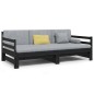 vidaXL Tagesbett Ausziehbar Schwarz 2x(80x200) cm Massivholz Kiefer vidaXL Tagesbett Ausziehbar Schwarz 2x(80x200) cm Massivholz Kiefer
