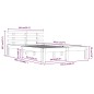 vidaXL Massivholzbett Weiß 150x200 cm vidaXL Massivholzbett Weiß 150x200 cm