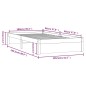 vidaXL Massivholzbett Weiß 100x200 cm vidaXL Massivholzbett Weiß 100x200 cm