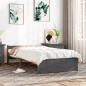 vidaXL Massivholzbett Grau 90x190 cm vidaXL Massivholzbett Grau 90x190 cm