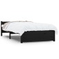 vidaXL Massivholzbett Schwarz 90x190 cm vidaXL Massivholzbett Schwarz 90x190 cm