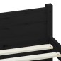 vidaXL Massivholzbett Schwarz 90x190 cm vidaXL Massivholzbett Schwarz 90x190 cm