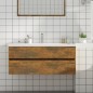 vidaXL Waschbeckenschrank Räuchereiche 100x38,5x45 cm Holzwerkstoff vidaXL Waschbeckenschrank Räuchereiche 100x38,5x45 cm Holzwerkstoff