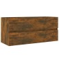 vidaXL Waschbeckenschrank Räuchereiche 100x38,5x45 cm Holzwerkstoff vidaXL Waschbeckenschrank Räuchereiche 100x38,5x45 cm Holzwerkstoff