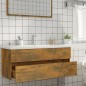 vidaXL Waschbeckenschrank Räuchereiche 100x38,5x45 cm Holzwerkstoff vidaXL Waschbeckenschrank Räuchereiche 100x38,5x45 cm Holzwerkstoff